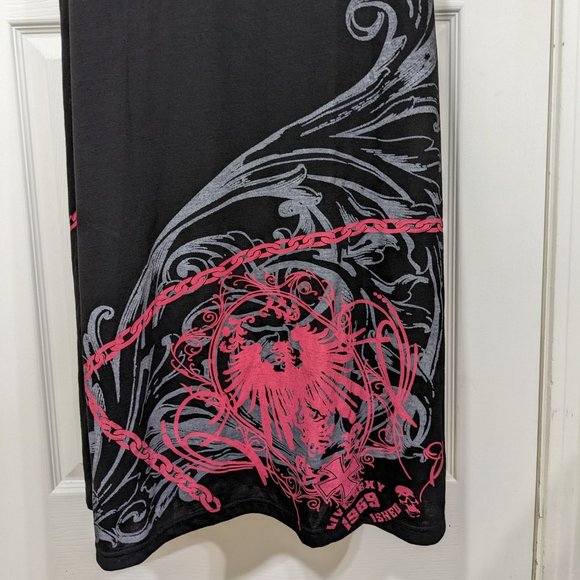 COOGI Black One Shoulder LIVE SEXY Chains Rhinestone Studs Maxi Dress - S* NWT - Picture 10 of 15